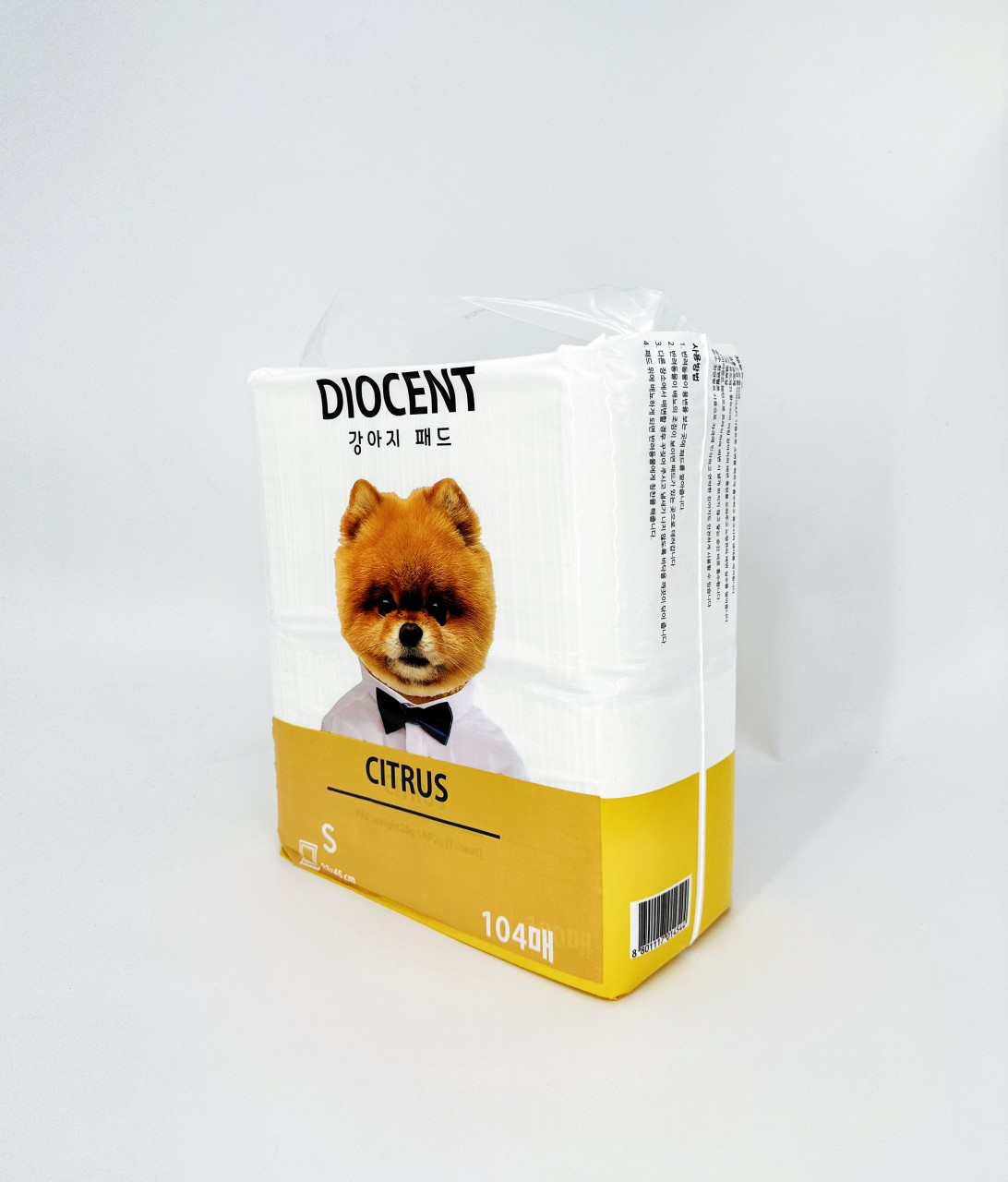 韓國 DIOCENT 寵物尿墊 S碼 (33x45cm) 104片 (黃)