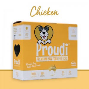 Proudi 急冻单一蛋白生肉狗粮 鸡肉 2.4kg (200g x12件)