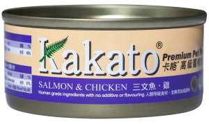 Kakato 卡格 （啫喱系列） 三文魚 + 雞 貓狗罐頭 170g (840)