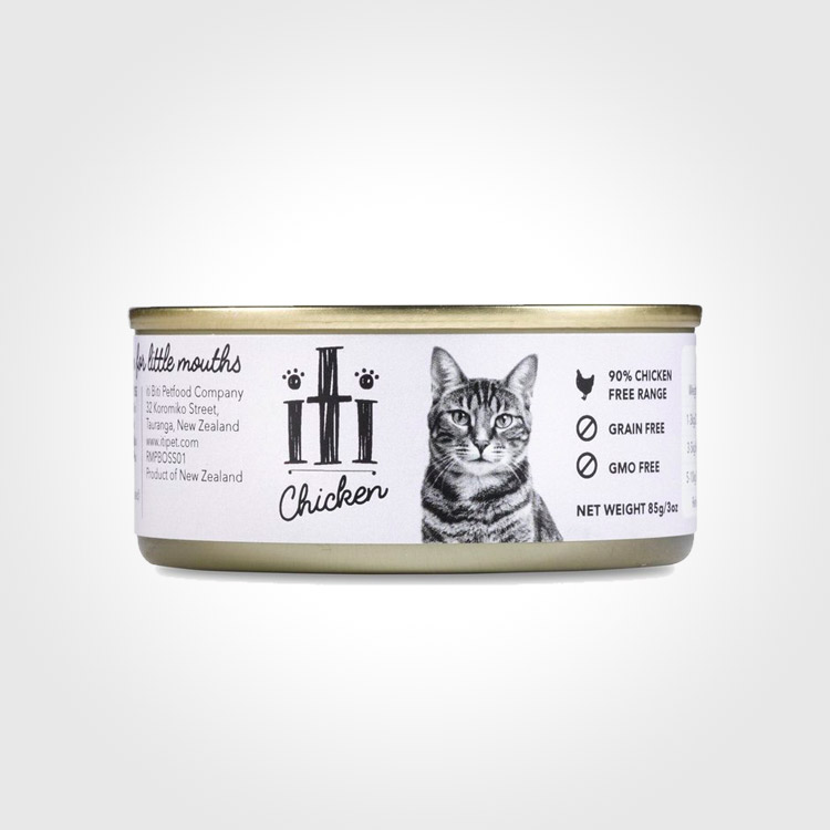 【購買正價貨品滿$300/$800可換購】　　　  iti 紐西蘭天然貓罐 雞肉 85g  到期日: 19/11/2023