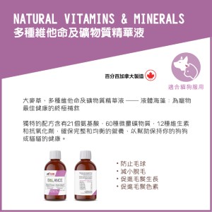 (營養補充品) Raw Support - Balance 多種維他命及礦物質精華液 250ml (貓犬) (5-27921)