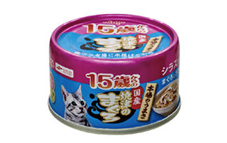 Aixia 15+ 燒津50號 鮪魚+雞肉+魩仔魚 老貓罐 70g x 24罐 原箱優惠 (YM-50)