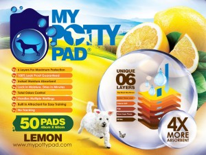 ＜購買正價貨品滿$300可換購＞　My Potty Pad 殿堂吸寵物尿墊 檸檬味 45x60cm (50片)