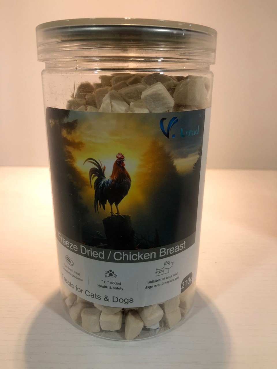 V. Land 凍乾脫水小食 - 雞胸肉粒 (貓犬適合) 210g