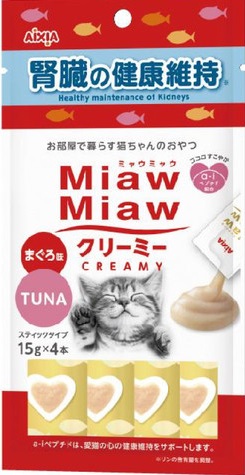 Aixia Miaw Miaw MMCM7 吞拿魚味 腎臟保健肉泥貓小食 (15g x 4支)