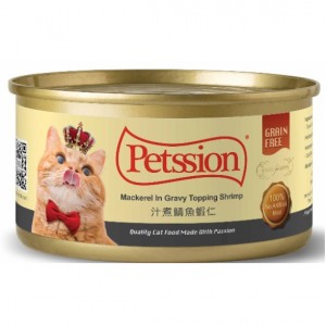 Petssion（比心）汁煮鯖魚蝦仁 80g