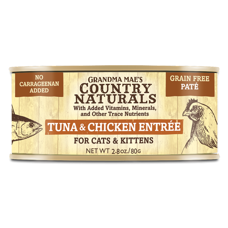 Country Naturals 無穀物 吞拿魚+走地雞肉泥配方 (Tuna & Chicken Entree) 貓罐頭 2.8oz(80g)