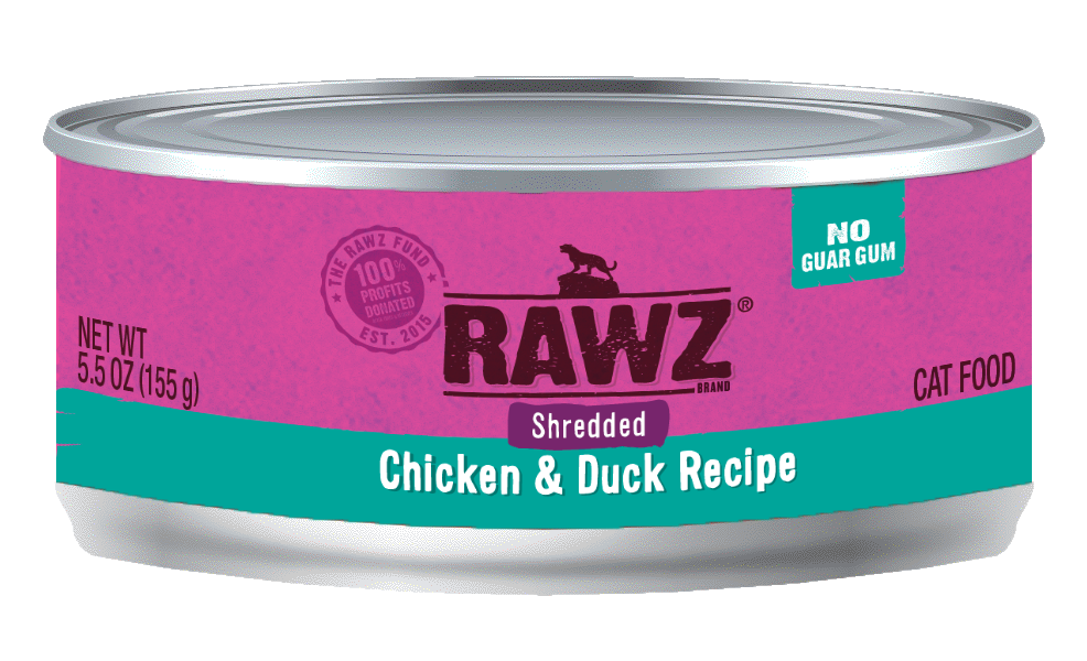 RAWZ 鸡胸肉丝+鸭肉丝 主食罐 85g x 18罐 原箱优惠
