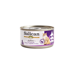 Salican 挪威森林 火雞 + 蔬菜 (肉汁) Turkey & Vegetable in Gravy 貓罐頭 85g x 48罐 兩箱優惠