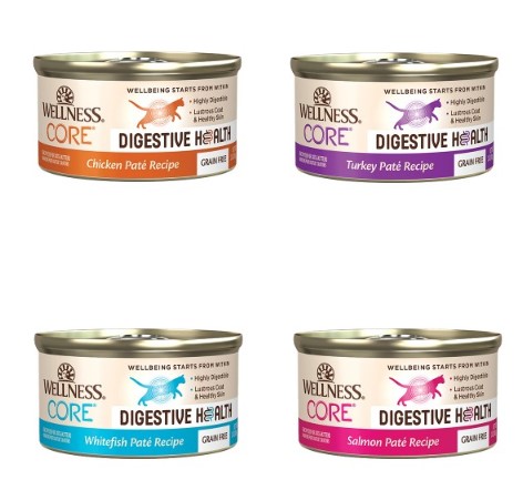 《試食優惠》Wellness CORE Digestive Health 消化易配方 貓罐頭 85g (4款味道 每味一罐)《如其中一種味道缺貨，會用其他味道代替》