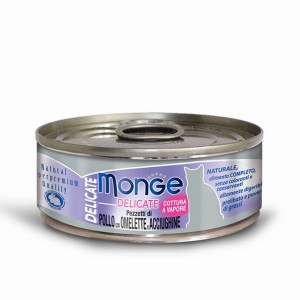 Monge 鮮味雞肉系列 - 雞肉鯷魚奄列 貓罐 80g x 24罐 原箱優惠