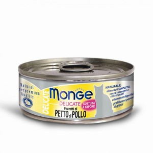 Monge 鮮味雞肉系列 - 純鮮雞肉 貓罐 80g x 24罐 原箱優惠