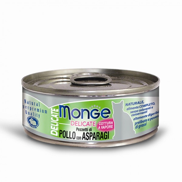 Monge 鮮味雞肉系列 - 雞肉配蘆筍 貓罐 80g x 24罐 原箱優惠