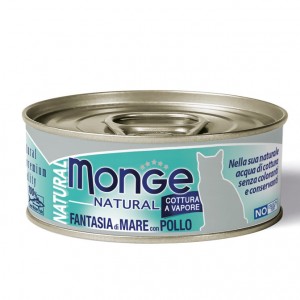 Monge 野生海洋系列 - 海鮮雜燴雞肉 貓罐 80g x 24罐 原箱優惠