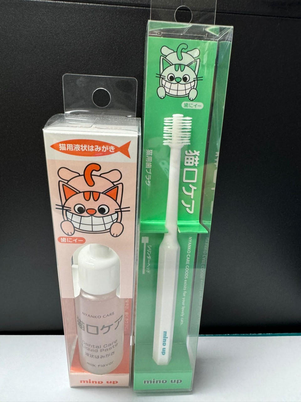 <<日本 Mind Up 貓用360度清洁牙刷1支＋貓用牛奶味液体牙膏1支 1 set优惠价 牙膏到期日: 7/2024>>