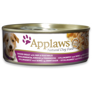 Applaws 全天然狗罐頭 雞柳, 火腿, 菜 156g x 16罐 原箱優惠