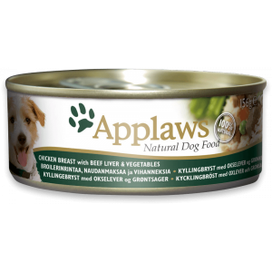 Applaws 全天然狗罐頭  雞,牛肝,菜 156g x 16罐 原箱優惠