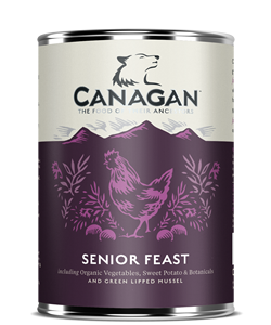 Canagan 全天然無穀物狗罐頭 - 盛宴雞肉配方 (Senior Feast) (老犬用) 400g x 6罐 原箱優惠