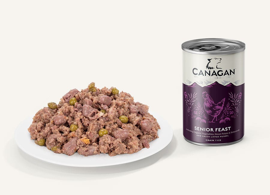 Canagan 全天然無穀物狗罐頭 - 盛宴雞肉配方 (Senior Feast) (老犬用) 400g x 6罐 原箱優惠