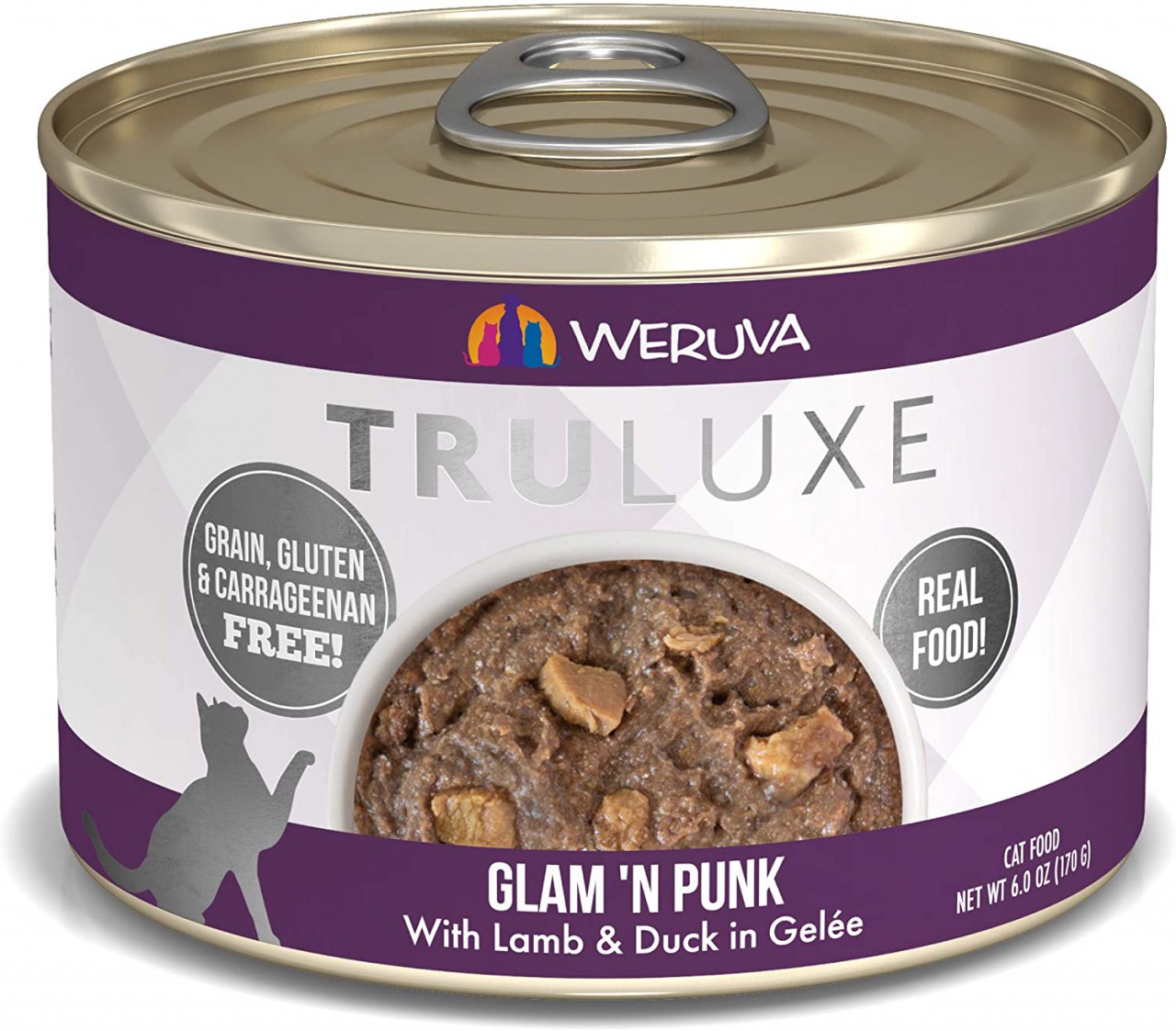 WeRuVa 尊贵系列 Glam 'N Punk 羊肉 无骨及去皮鸭胸肉 (含野生吞拿鱼) 貓罐头 170g