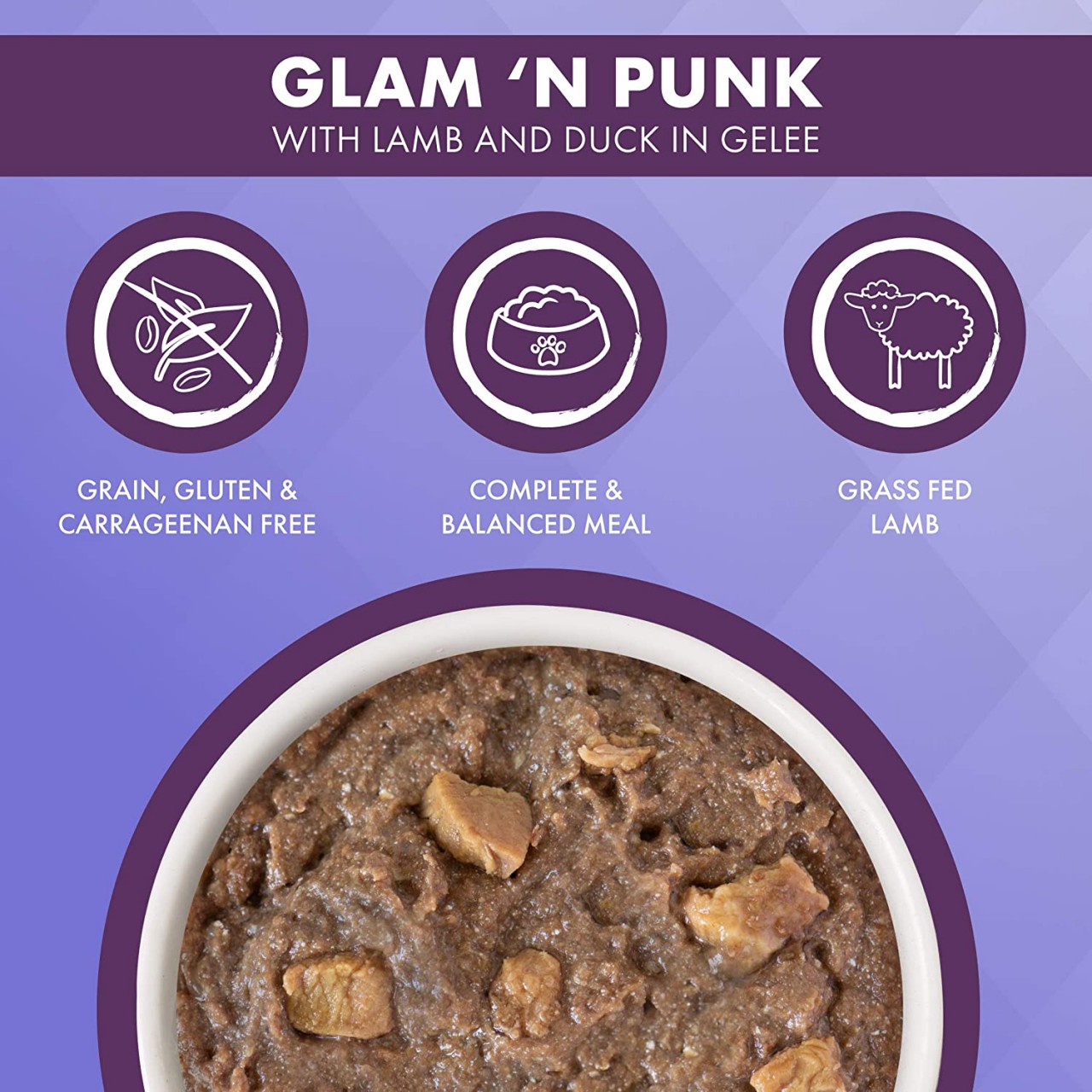 WeRuVa 尊貴系列 Glam 'N Punk 羊肉 無骨及去皮鴨胸肉 (含野生吞拿魚) 貓罐頭 170g
