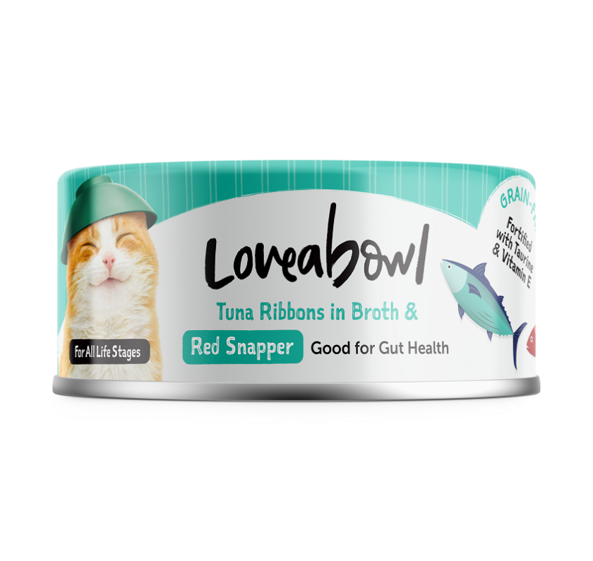Loveabowl 护毛吞拿鱼红鯛鱼 貓罐 70g (L625)