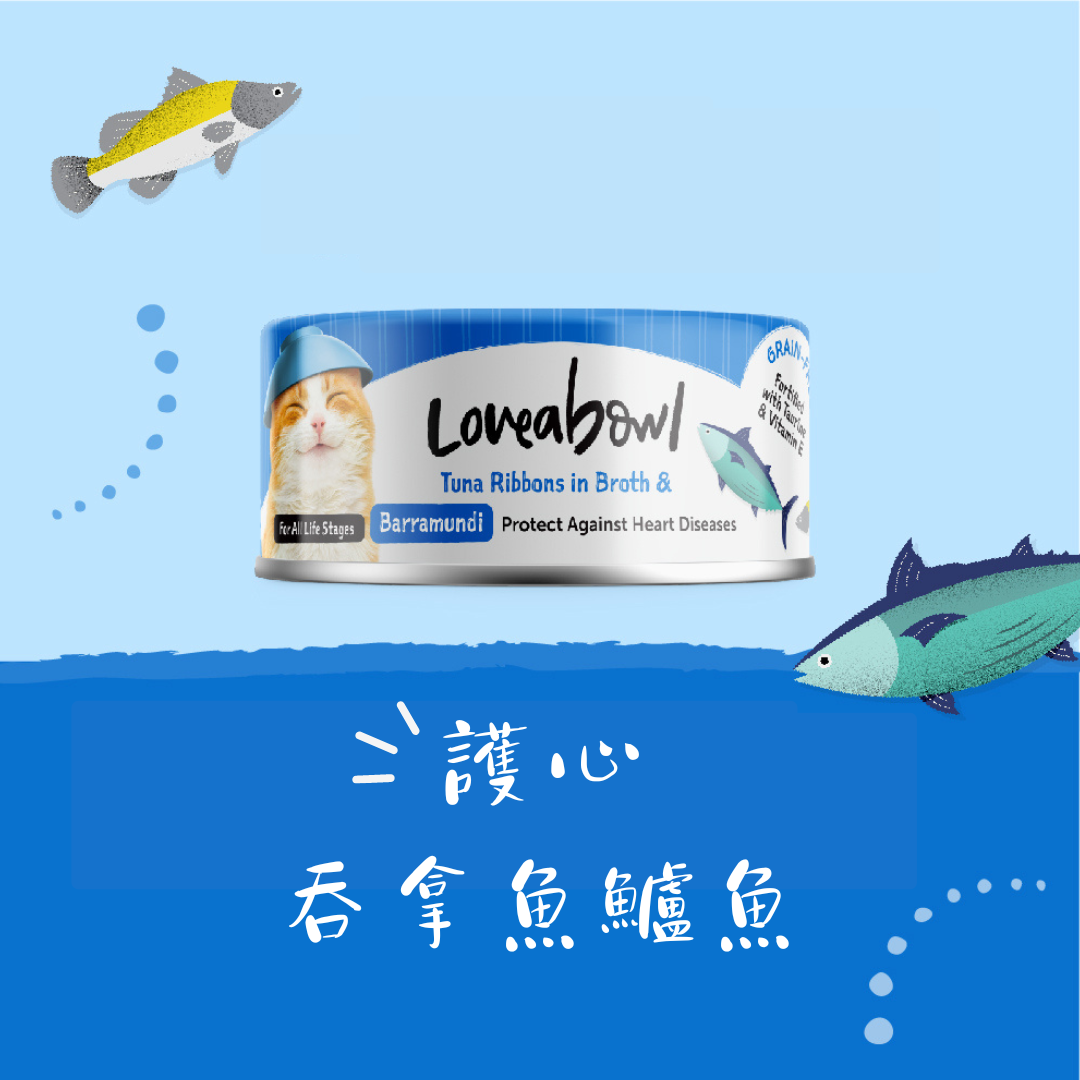 Loveabowl 护心吞拿鱼鲈鱼 貓罐 x 24罐 原箱优惠 70g (L623)