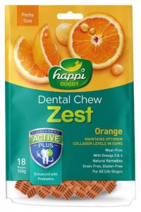 (狗小食) Happi Doggy – Orange Dental Chew Zest 香橙潔齒骨 2.5吋 150g