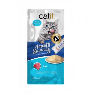 Catit Smooth & Savoury 鮮肉泥小食 Lickable Cat Treats  吞拿魚 Tuna 60g (15g x4) 到期日：07/2026