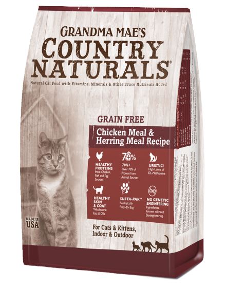 <孖裝優惠> Country Naturals 無穀物 雞肉鯡魚防敏配方 全貓糧 12磅 x 2包 (啡袋)