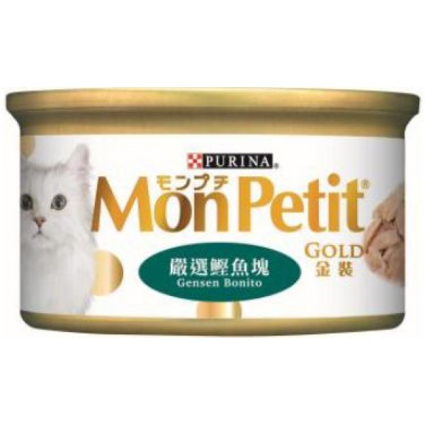 Mon Petit 金装严选鰹鱼块 85g x 24罐 原箱优惠