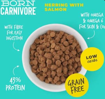 Schesir - Born Carnivore 高蛋白系列 無穀物 鯡魚及三文魚 成貓乾糧 255g
