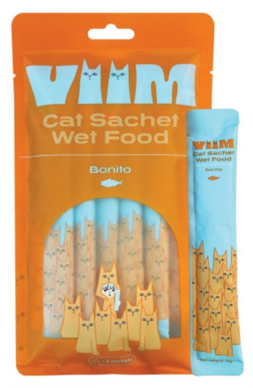 VIIM 鰹鱼肉泥條 (Cat Sachet Wet Food - Bonito) 12g x 6包 到期日: 8/2026