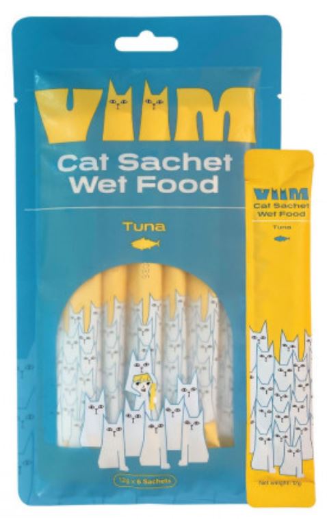 VIIM 吞拿魚肉泥條 (Cat Sachet Wet Food - Tuna) 12g x 6包 到期日: 8/2026