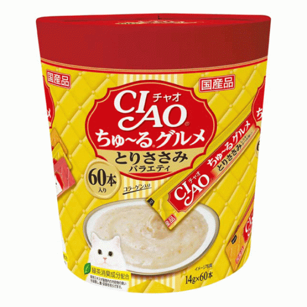 Ciao ~ 雞肉貓醬PARTY桶 3款口味 (14g x 60支) SC-140