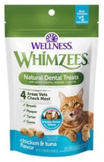 凡購買滿$1200，即可免費獲贈 WELLNESS - Whimzees 貓貓潔齒餅 2oz 1包(價值$40)(口味隨機送出，數量有限，送完即止)