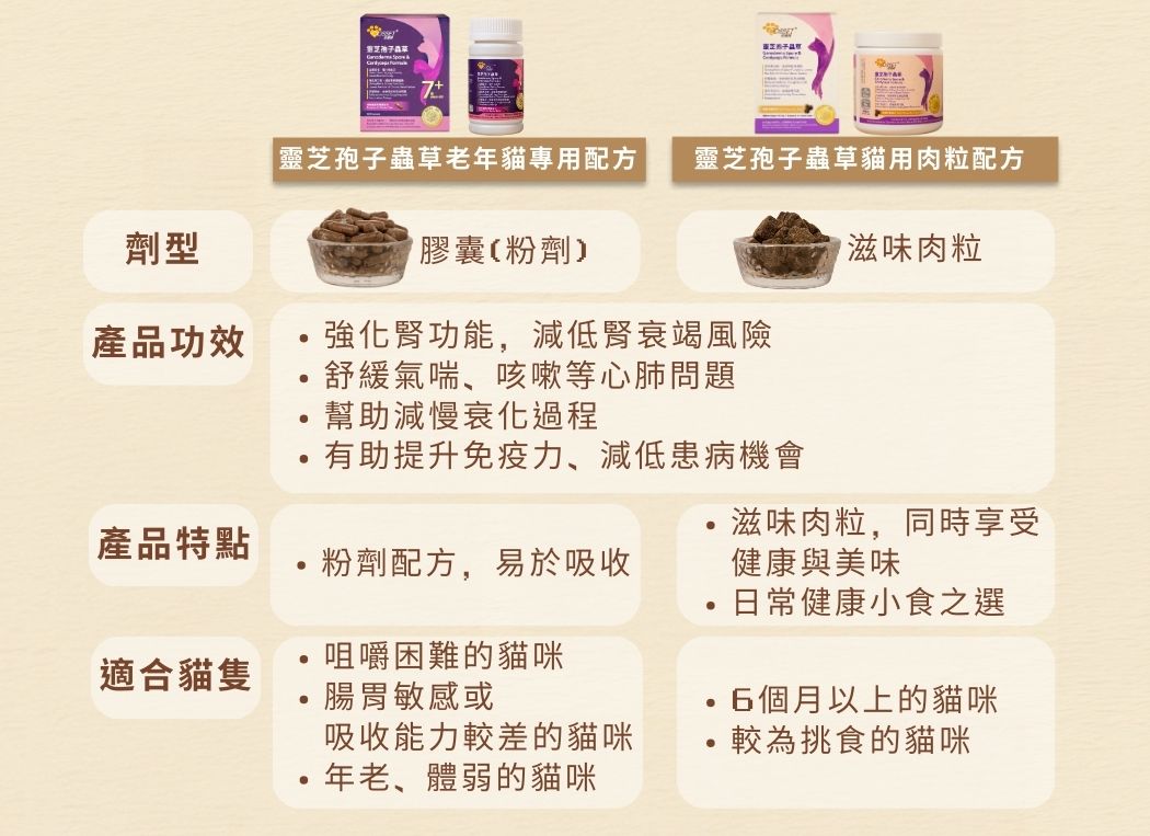 ＜購買正價貨品滿$300~可以優惠價$250換購＞ Cosset 愛寵健 靈芝孢子蟲草 老年貓專用配方 30粒裝 到期日: 8/2025