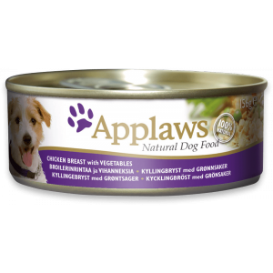 ＜購買正價貨品滿$300~可以優惠價$10換購＞ Applaws 全天然 狗罐頭 雞柳, 菜 156g