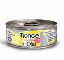 《試食優惠》Monge 鮮味雞肉系列 - 貓罐頭 80g (3款味道 每味一罐)《如其中一種味道缺貨，會用其他味道代替》