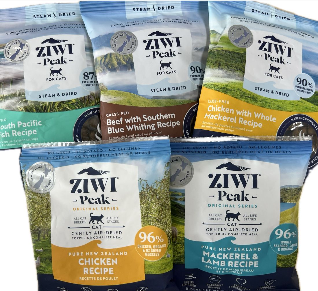 订单订购正价货品满$800, 即送 ZiwiPeak 风乾/ 微蒸貓粮 试食装各一包(味道随机送出，送完即止)