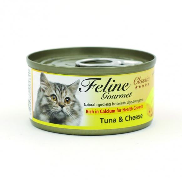 《試食優惠》Feline Gourmet 化毛球 貓主食罐 80g (5款味道 每味一罐)《如其中一種味道缺貨，會用其他味道代替》