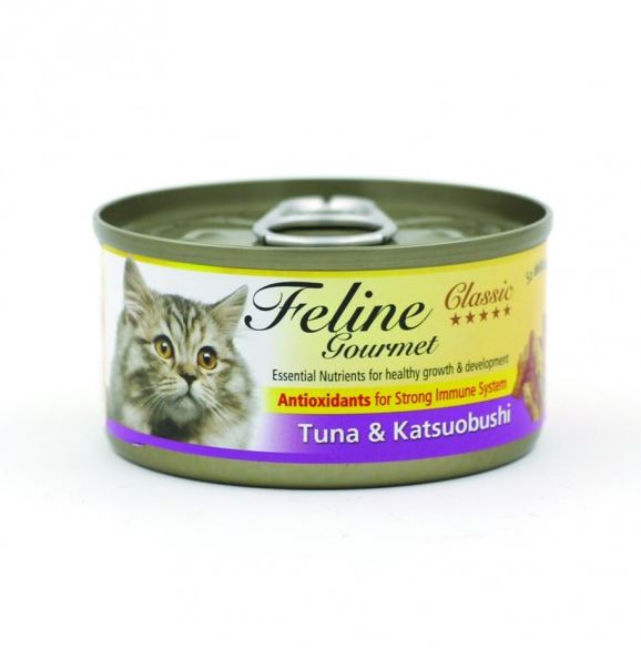 《試食優惠》Feline Gourmet 化毛球 貓主食罐 80g (5款味道 每味一罐)《如其中一種味道缺貨，會用其他味道代替》