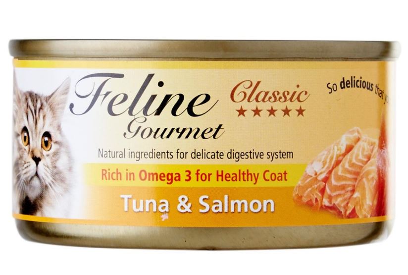 《試食優惠》Feline Gourmet 化毛球 貓主食罐 80g (5款味道 每味一罐)《如其中一種味道缺貨，會用其他味道代替》