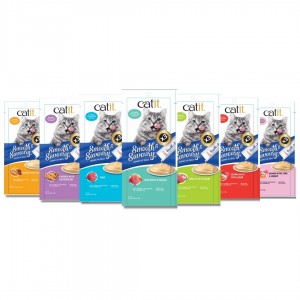 (貓小食) ＜抵買推介＞ Catit Smooth & Savoury Lickable Cat Treats  鮮肉泥小食 60g (15g x4 ) (5款味道 每款一包, 共5包) (如缺味由其他味道補上) 到期日: 7/2026