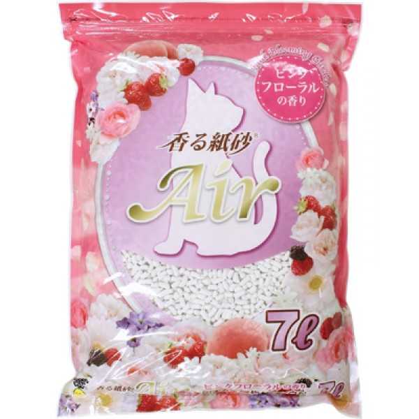 ＜購買正價貨品滿$300~可以以優惠價$50換購＞ 日本Super Cat 超級貓 Air3D 立體紙砂 (粉紅花香味) 7L（日本製）