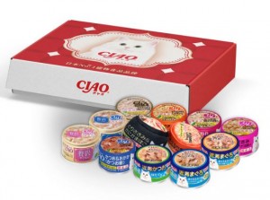 ＜凡購買滿$500~可以$108(原價$124)換購＞ ciao貓罐頭禮盒套裝(內含10罐隨機ciao 80g罐頭+ 2個罐頭形狀玩具+ 1包醬醬小食)