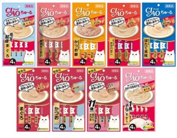 ciao貓罐頭禮盒套裝(內含10罐隨機ciao 80g罐頭+ 2個罐頭形狀玩具+ 1包醬醬小食)