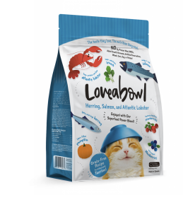 ＜購買正價貨品滿$300~可以優惠價$88換購＞ (限量一包) Loveabowl 無穀物 龍蝦 + 雙魚海鮮 全貓糧 1kg