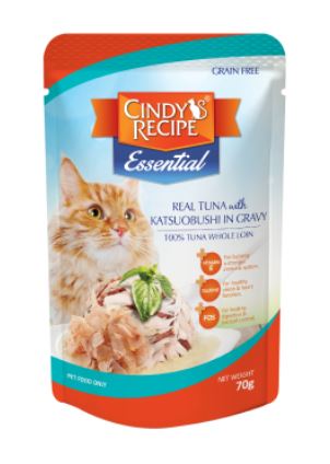 ＜購買正價貨品滿$300~可以優惠價$9換購＞ Cindy's Recipe Essential 系列 - 鮪魚配鰹魚片和肉汁 70g