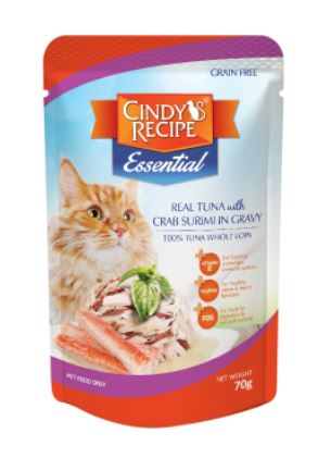 <购买正价货品满$300~可以优惠价$9換购> Cindy's Recipe Essential 系列 - 鮪鱼配蟹肉棒和肉汁 70g
